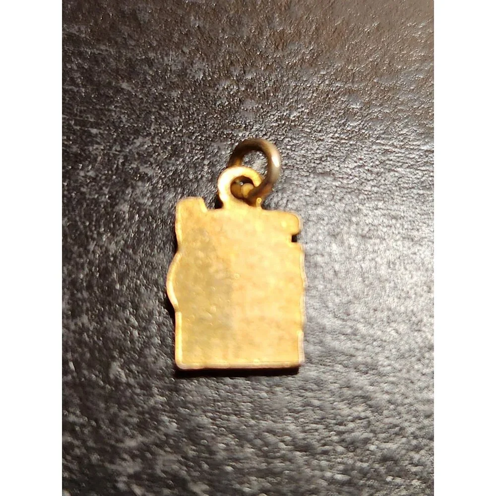 Vintage PNG‎ Enamel Gold Charm Pendant Oddfellows RARE